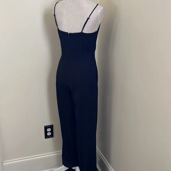 🆕 ANTONIO MELANI Black Jumpsuit with Sweetheart Neckline and Wide-Leg - Picture 12 of 17